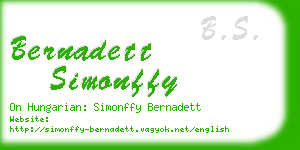 bernadett simonffy business card